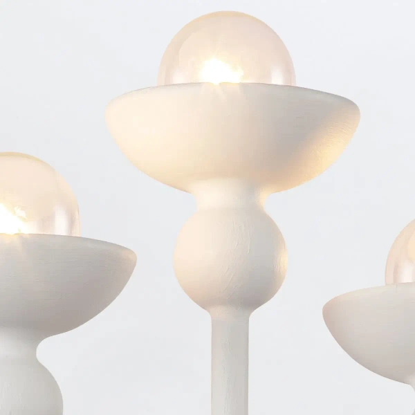 Świecznikowa lampa ścienna Cadence QN-CADENCE-6WB-WHT do salonu biały