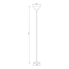 Stojąca lampa do salonu Moren CL-3800H-BK metalowa czarna