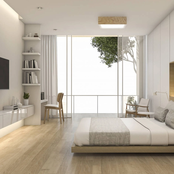 Kwadratowy plafon drewniany 137623620545 do sypialni