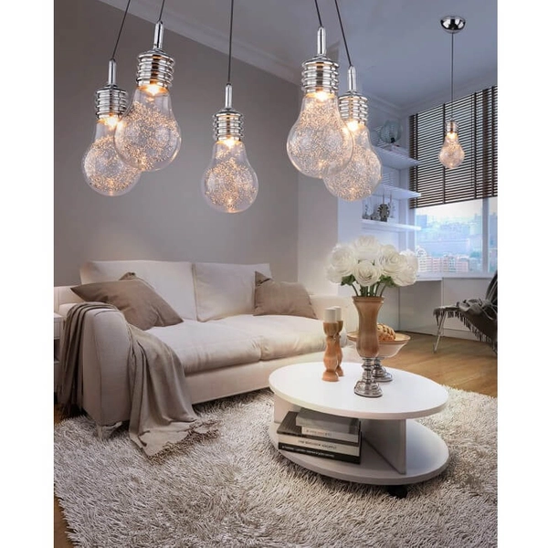 Zwieszana lampa pająk OTUS AZ1645 Azzardo salonowa chrom