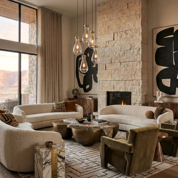 Lampa wisząca kropla art deco MEMPHIS mosiężna szklana metalowa E14 1-punktowa P01128BR