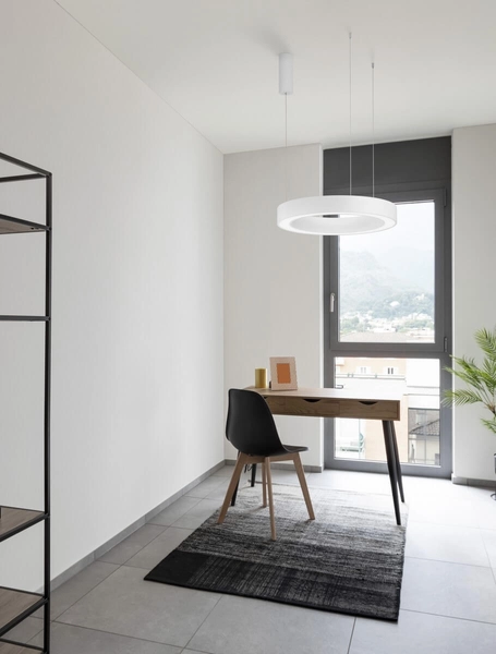 Okrągła lampa wisząca SONORA LE42807 do kuchni LED 50W biała