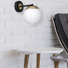 LAMPA ścienna SPARTA MLP6512 Milagro loftowa OPRAWA szklany kinkiet kula ball biała złota