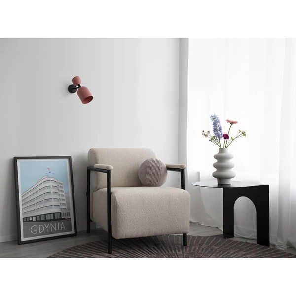 Ścienna lampa do salonu metalowa Supuru SUK11020 czarna beżowa