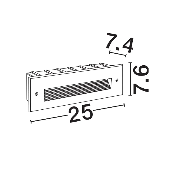 Podtynkowa zewnętrzna lampa ścienna CENDILO LE75318 LED 7W 3000K IP65 czarna