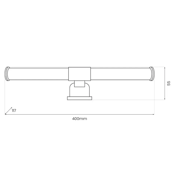 Podłużny kinkiet nad lustro Apa ML2251 LED 6W 4000K IP44 chrom