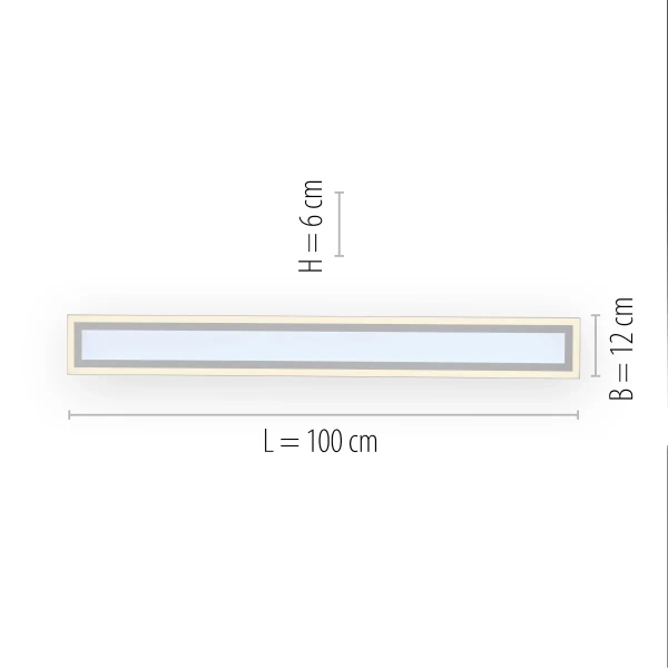 Prostokątna lampa sufitowa EDGING biała 14853-16 1xLED 35W 2700-5000K sterowana pilotem