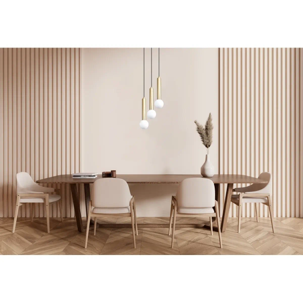 Zwisająca lampa do sypialni Filano PND-33574-3-GD tuby złote