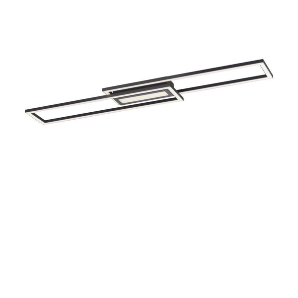 Sufitowa lampa Asmin prostokąty ramki LED 45W 3000K aluminium stal