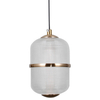 Lampa wisząca owalna Alani PND-34375-1-BK LED 6W 3000K szklana czarny złoty