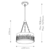 Jadalniana lampa wisząca Sawgrass QN-SAWGRASS-2P-DG-O okrągła biała złota