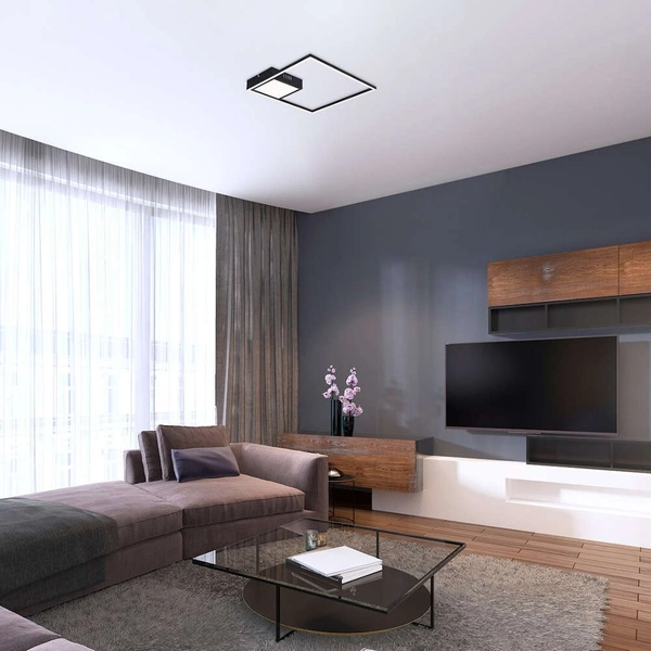 Minimalistyczna LAMPA sufitowa SIRIUS 5286 Rabalux plafon LED 30W 4000K kwadratowy czarny