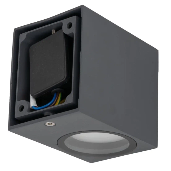 Zewnętrzny kinkiet naścienny Axis 10969 kwadratowy IP44 szary