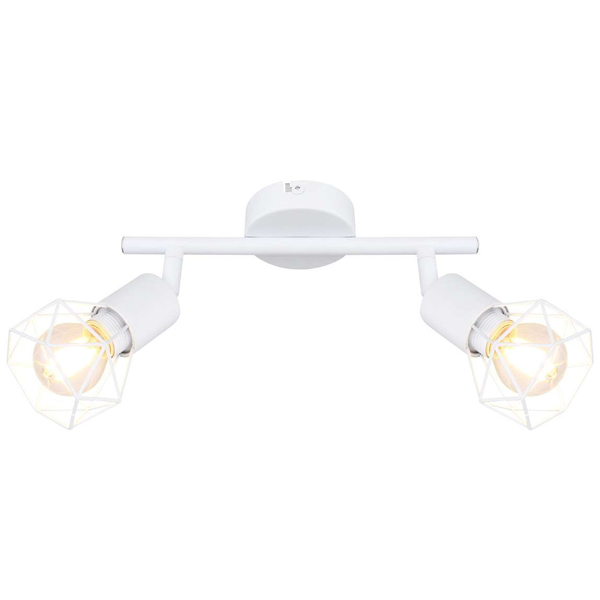 Druciana LAMPA sufitowa XARA I 54802W-2 Globo metalowa OPRAWA industrialny plafon reflektorki białe