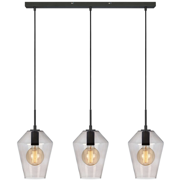 LAMPA wisząca RETRO 107132 Markslojd metalowa OPRAWA listwa ZWIS szklany przydymiony