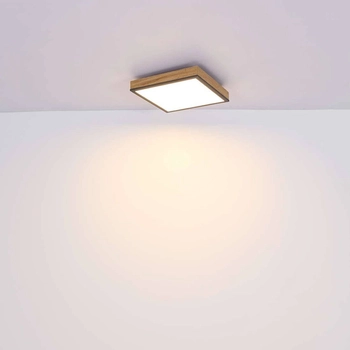 Ekologiczna LAMPA sufitowa DORO 416080WD2 Globo nowoczesna LED 24W 3000K do salonu drewno