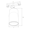 Szynowa lampa magnetyczna do systemu Dali M0010N LED 18W 3000K czarny