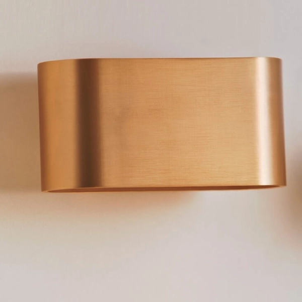 Owalna lampa ścienna Vega AZ1746 do przedpokoju metalowa złota