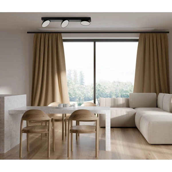 Nowoczesna lampa sufitowa Castelio LED 15W do salonu czarna