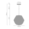 Lampa wisząca geometryczna FUTURI STAR ST-5001-S złota stalowa E27 klosz do sypialni