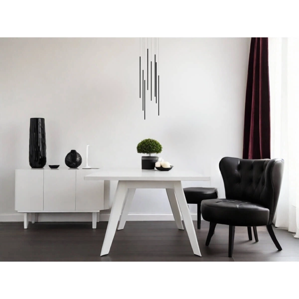 Metalowa lampa zwisowa Buga LE43486 LED 40W 3000K rurki czarna