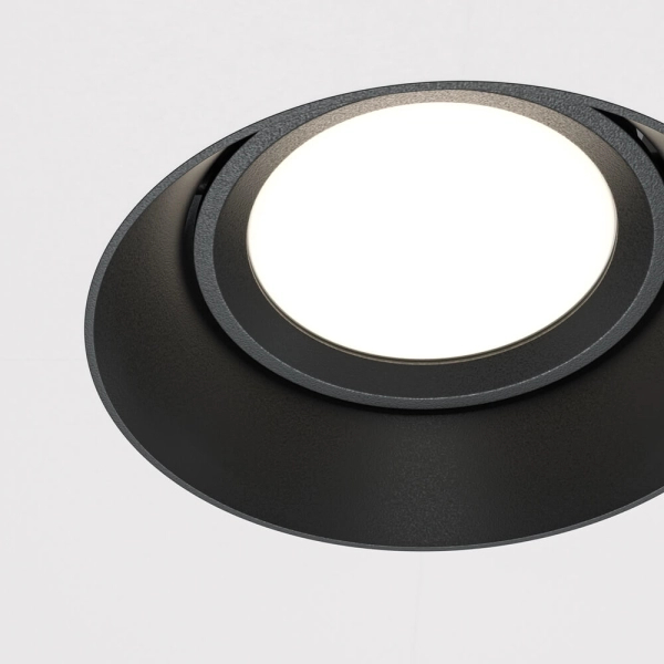 Wpuszczana lampa sufitowa Dot DL042-01-RD-B oczko okrągłe czarne