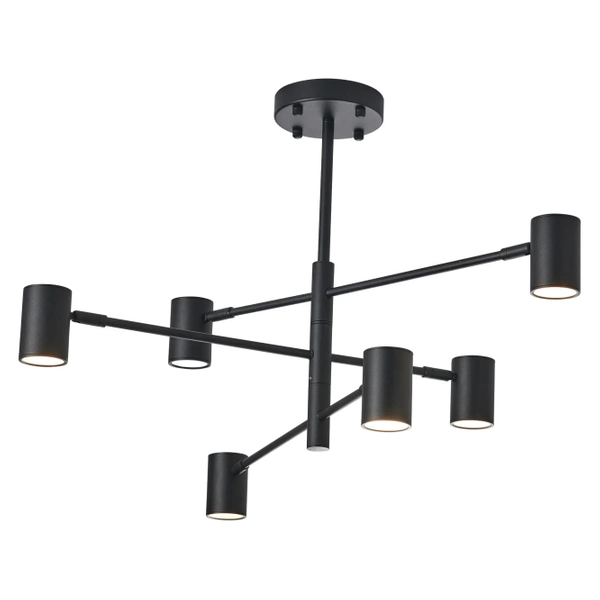 Metalowa lampa sufitowa Noe PLC0102-BK Yaskr do salonu tuby czarna