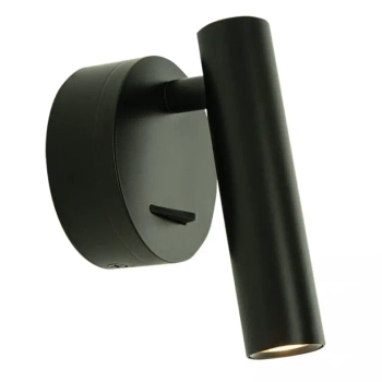 Ścienny hotelowy kinkiet H48-B LED 3W 3000K do sypialni czarny