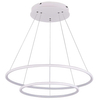 Wisząca LAMPA biurowa SLIM/000010/3000/W MDECO metalowa OPRAWA zwis LED 53W 3000K pierścienie białe