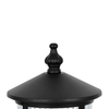 Stojąca lampa ogrodowa Miami K-8222 IP44 latarnia metalowa szklana czarna