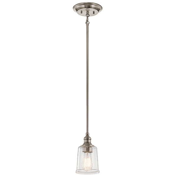 Lampa wisząca Waverly KL-WAVERLY-MP-CLP vinatge szklany zwis do holu cyna