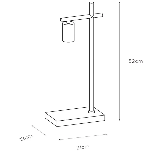 Lampka nocna loftowa Leanne 21521/01/30 Lucide metalowa czarna