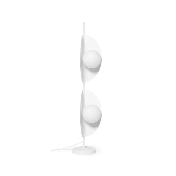 Stojąca lampa do salonu Sallo SAF211P1 kule z wtyczką białe