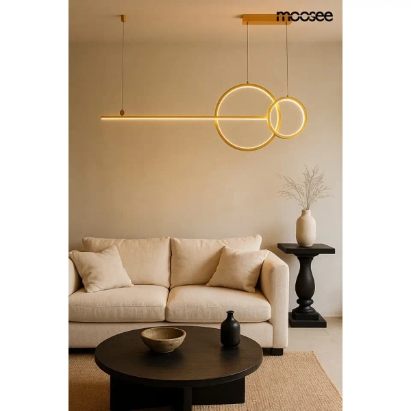 Wisząca lampa z pierścieniami RAGE złota MSE1501100555 1xLED 30W 3000K ringi