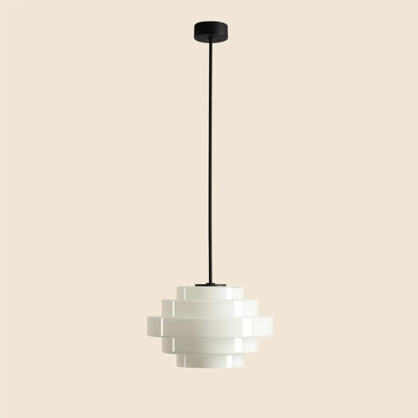 Lampa wisząca do salonu Filo Milky 9002PL_G1_S biała czarna