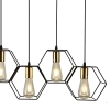Wisząca lampa na listwie Honey ABIGALI-LWH-5XE27 plaster miodu czarna