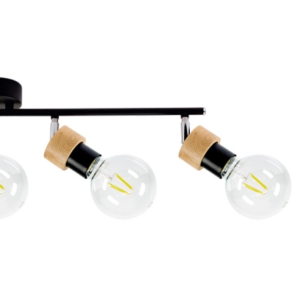 Lampa sufitowa MARJOLAINE 2831404 regulowana metalowe reflektorki loftowe