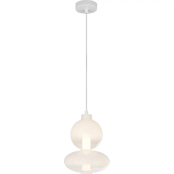Zwisowa lampa do salonu DAPHNE ML0862 LED 12W 3000K biała złota