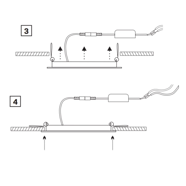 Ledowy plafon podtynkowy RIGEL 324139 LED 4,8W 4000K czarny