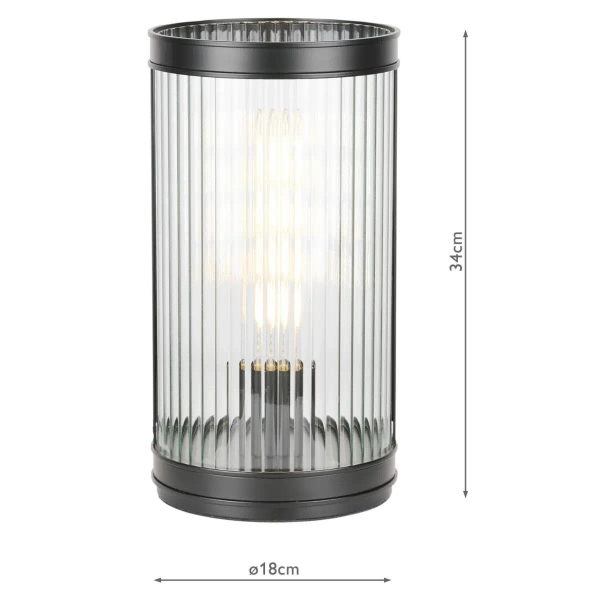 Stołowa lampa Bianka BIA4222 do sypialni szklany czarny