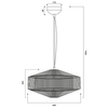 Sypialniana lampa zwisająca SVEA 364700144 Trio boho bawełniana beżowa