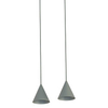 Lampa wisząca do sypialni Fourty 11472 regulowane tuby metalowe jedwabisty grafit