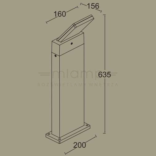 Ogrodowa LAMPA stojąca PANO 7289001118 Lutec metalowa OPRAWA prostokątna LED 16W 3000K - 5000K outdoor IP54 szara