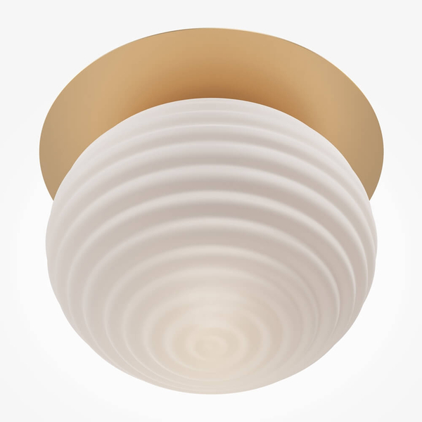 Lampa nasufitowa Reels MOD268CL-01G Maytoni bańka do salonu złota biała