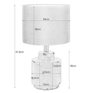 Biurkowa LAMPKA stojąca COUS 106606 Markslojd abażurowa LAMPA stołowa biała niebieska antyczna