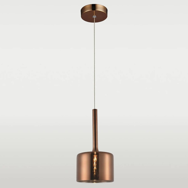 Zwis jadalniany nad stół Copenhagen P01028CU Cosmolight metal szkło miedziany