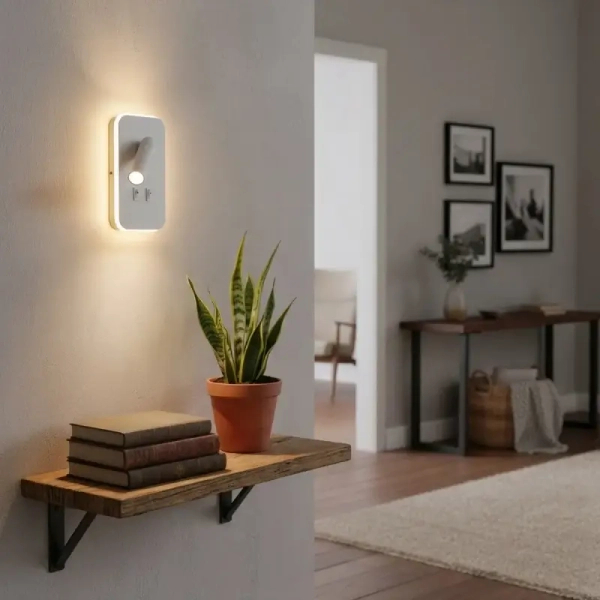 Ścienny kinkiet ledowy Doria WL-83957-1-WH LED 8W 3000K do czytania biały
