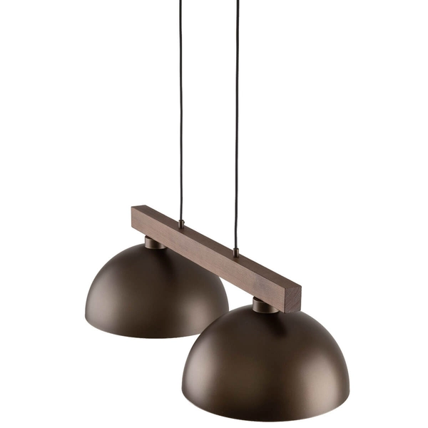 Wisząca lampa na listwie Oslo 4507 kopuła naturalna brązowa