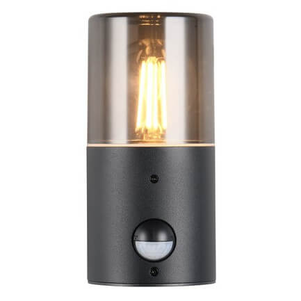 Przyścienna lampa Hoosic 222260132 IP44 czujnik ruchu czarny