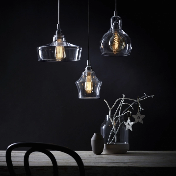 LAMPA wisząca LONGIS III 10142109 Kaspa szklana OPRAWA loftowy ZWIS przezroczysty